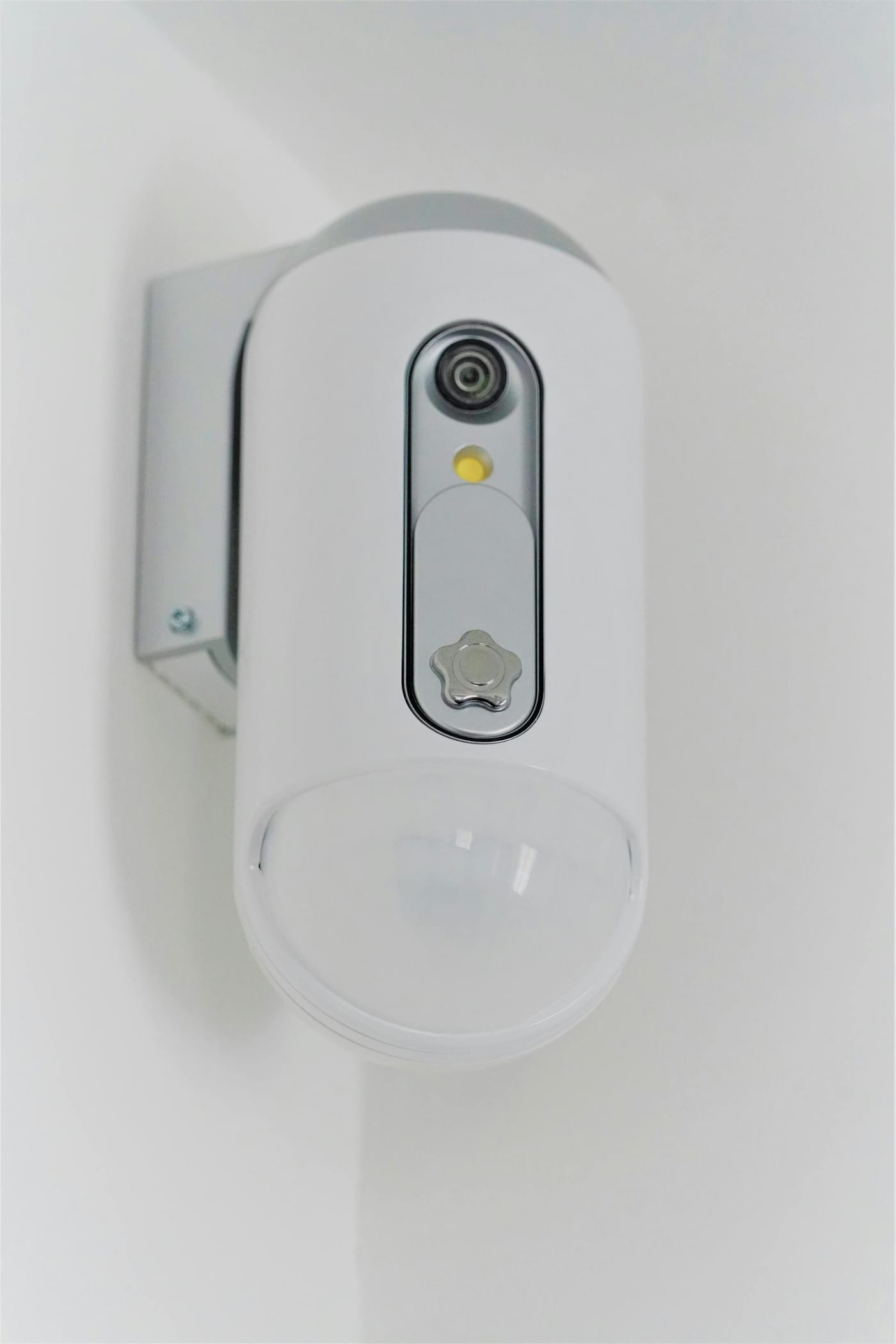 White door-mounted electronic sensor