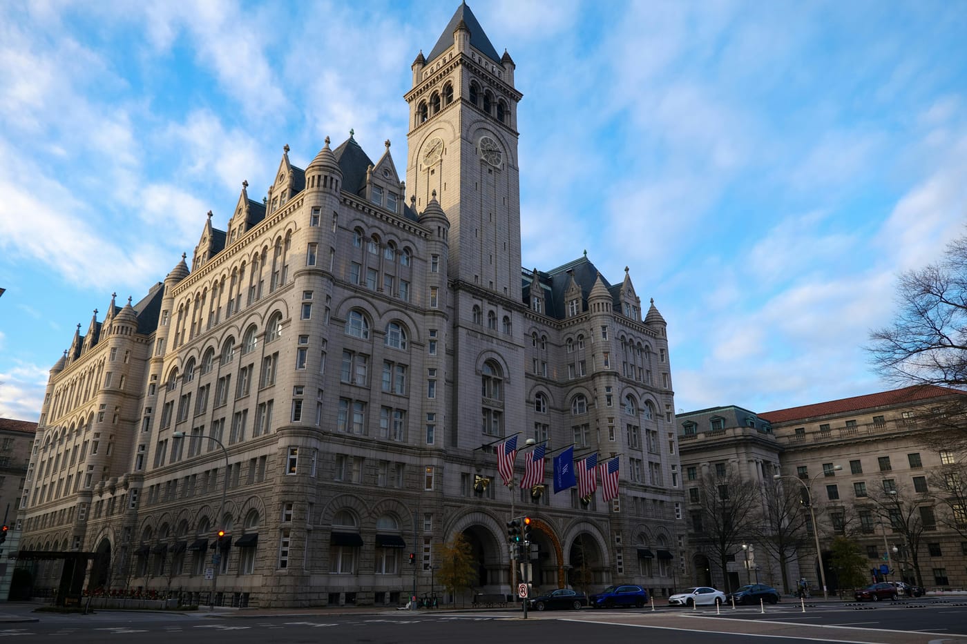 Old Post Office building and clock tower in Washington