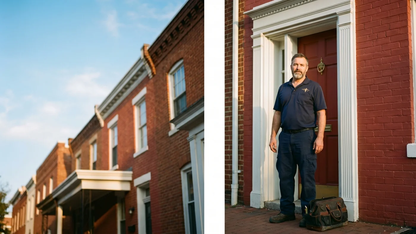 DC Local Locksmith technician providing residential locksmith services in Washington DC