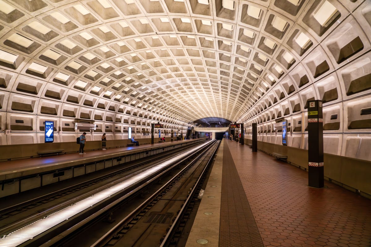A Washington DC Metro station platform