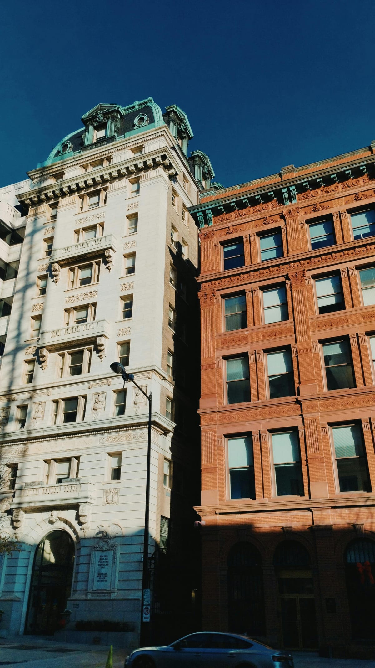 Historic buildings in Washington DC near K Street where the law firm office building is located