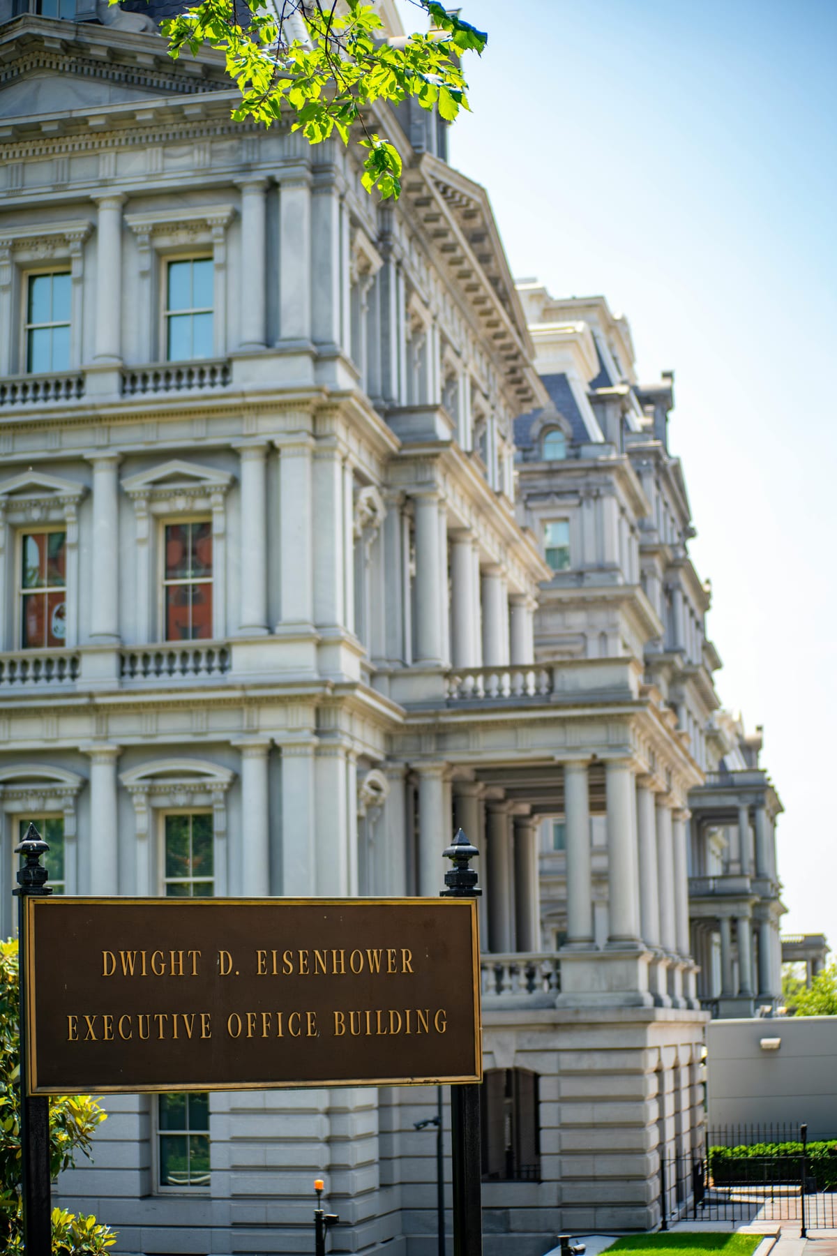 Eisenhower Executive Office Building neoclassical facade in Washington DC